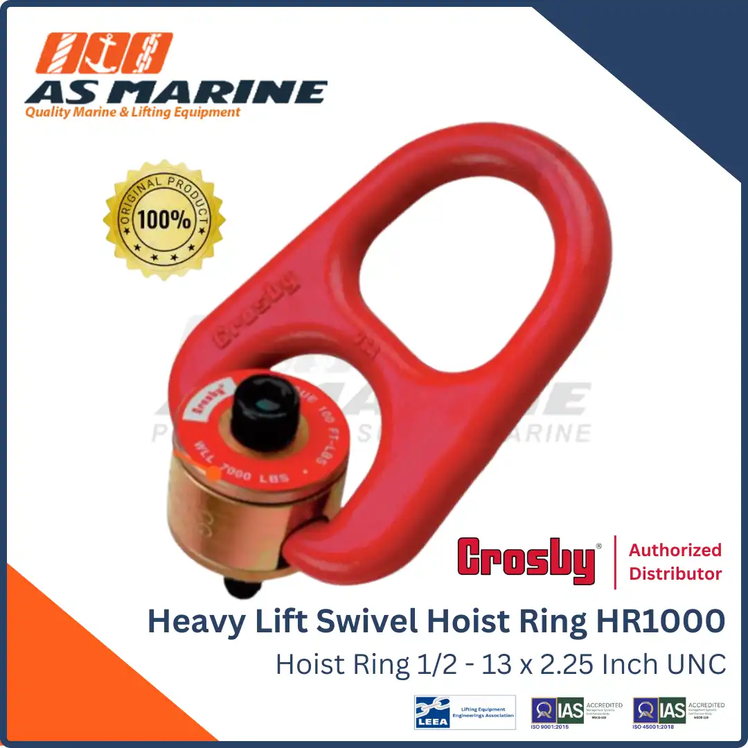 CROSBY USA UNC Heavy Lift Swivel Hoist Ring HR1000 1/2 – 13 x 2.25 Inch